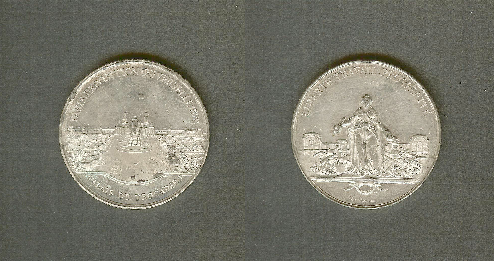 Third Republic Medal Trocadero Palace 1878 gEF
